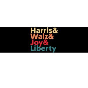 Retro Harris Walz Waltz 2024 Harris Walz Joy Liberty Bumper Sticker