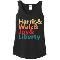 Retro Harris Walz Waltz 2024 Harris Walz Joy Liberty Ladies Essential Tank