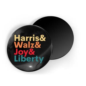 Retro Harris Walz Waltz 2024 Harris Walz Joy Liberty Magnet