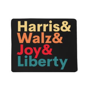 Retro Harris Walz Waltz 2024 Harris Walz Joy Liberty Mousepad