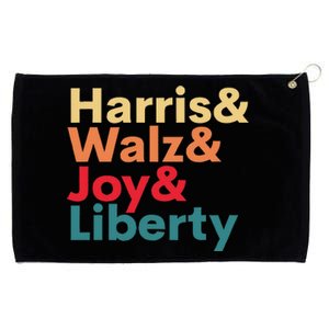 Retro Harris Walz Waltz 2024 Harris Walz Joy Liberty Grommeted Golf Towel