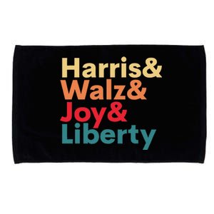 Retro Harris Walz Waltz 2024 Harris Walz Joy Liberty Microfiber Hand Towel