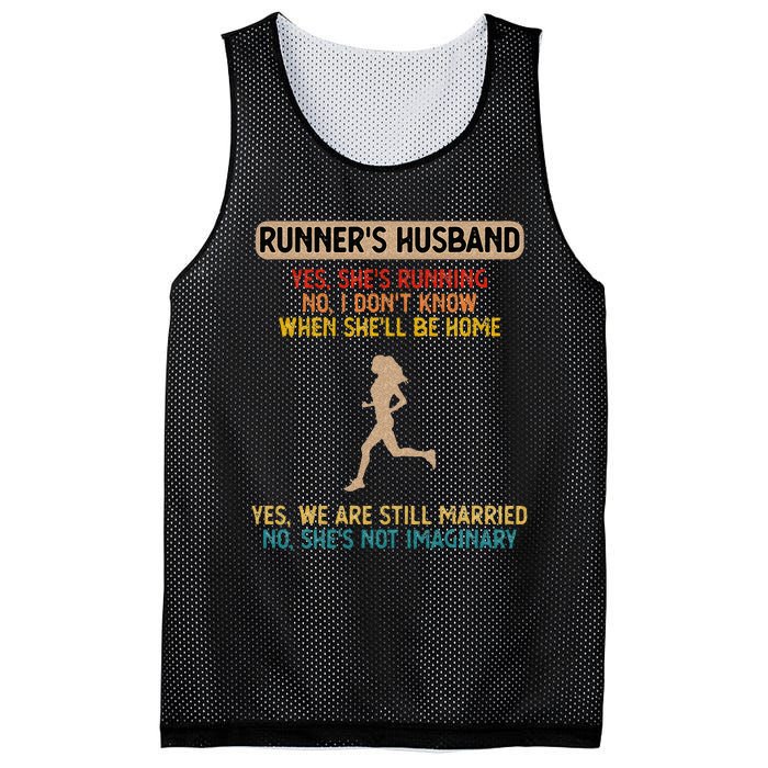 Runners Husband Yes Shes Running No She Not Imaginary Mesh Reversible Basketball Jersey Tank