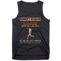 Runners Husband Yes Shes Running No She Not Imaginary Tank Top