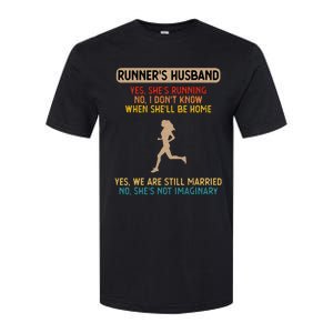 Runners Husband Yes Shes Running No She Not Imaginary Softstyle CVC T-Shirt