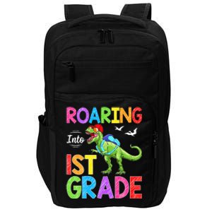 Roaring Into 1st Grade Dinosaur Students Back To School Impact Tech Backpack