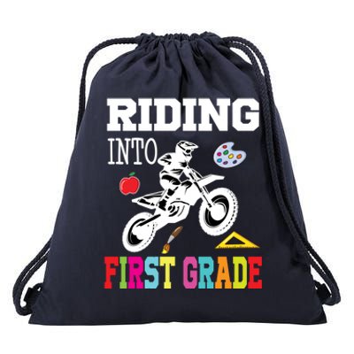 Riding Into 1st Grade Back To School Gift Drawstring Bag