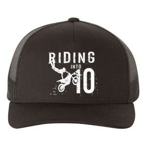 Riding Into 10 Years Old 10th Birthday Boy Dirt Bike Party Yupoong Adult 5-Panel Trucker Hat