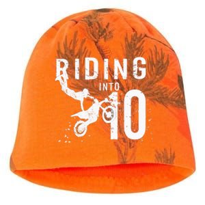 Riding Into 10 Years Old 10th Birthday Boy Dirt Bike Party Kati - Camo Knit Beanie