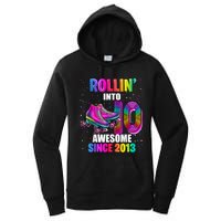 Rollin into 10 Awesome 2013 Roller Skating 10th Birthday Women's Pullover Hoodie