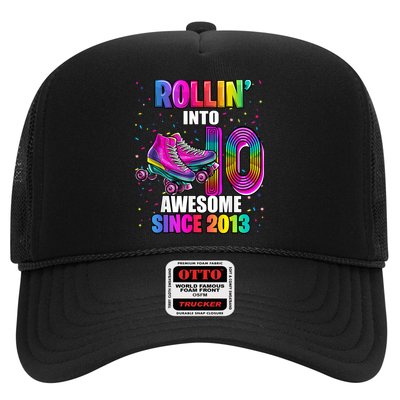 Rollin into 10 Awesome 2013 Roller Skating 10th Birthday Trucker Hat