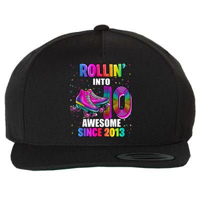 Rollin into 10 Awesome 2013 Roller Skating 10th Birthday Wool Snapback Cap