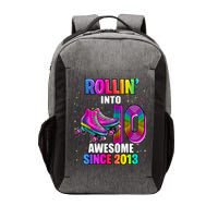Rollin into 10 Awesome 2013 Roller Skating 10th Birthday Vector Backpack