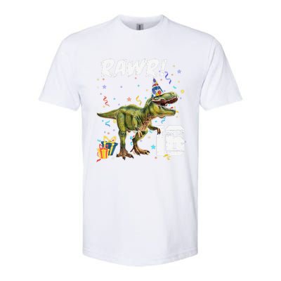 Rawr I'm 16 Birthday T Rex Dinosaur Party Gift For Softstyle CVC T-Shirt