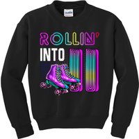 Rollin' Into 11 Roller Skating Rink 11th Birthday Party Kids Sweatshirt