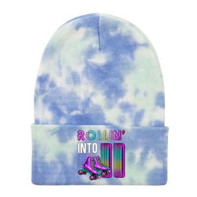 Rollin' Into 11 Roller Skating Rink 11th Birthday Party Tie Dye 12in Knit Beanie