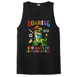 Roaring Into 100 Days Of Kindergarten Back To School Meaningful Gift PosiCharge Competitor Tank