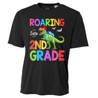 Roaring Into 2nd Grade Dinosaur Students Back To School Cooling Performance Crew T-Shirt