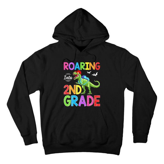 Roaring Into 2nd Grade Dinosaur Students Back To School Hoodie