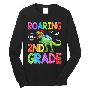 Roaring Into 2nd Grade Dinosaur Students Back To School Long Sleeve Shirt