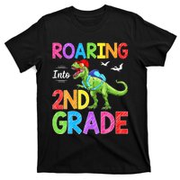 Roaring Into 2nd Grade Dinosaur Students Back To School T-Shirt