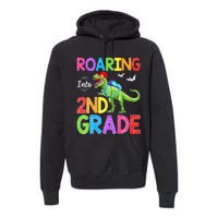 Roaring Into 2nd Grade Dinosaur Students Back To School Premium Hoodie