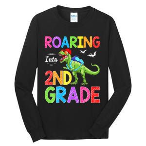 Roaring Into 2nd Grade Dinosaur Students Back To School Tall Long Sleeve T-Shirt