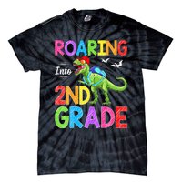 Roaring Into 2nd Grade Dinosaur Students Back To School Tie-Dye T-Shirt