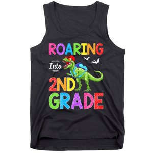 Roaring Into 2nd Grade Dinosaur Students Back To School Tank Top