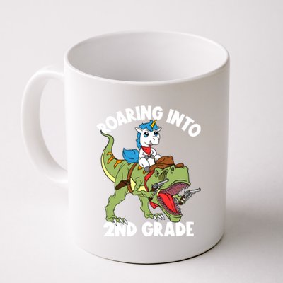 Roaring Into 2nd Grade Unicorn Riding Dinosaur Great Gift Coffee Mug