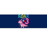 Roar Im 3 Year Old Dinosaur Girl 3rd Birthday Party Bumper Sticker