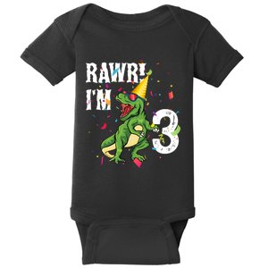 RAWR I’M 3RAWR I’M 3 Baby Bodysuit