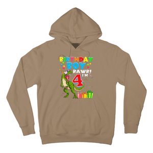 Rawr I'm 4 4th Birthday T Rex Dinosaur 4 Years Old Gift Hoodie