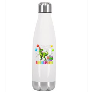 Rawr I'm 4 4th Birthday T Rex Dinosaur Party Gift Party Stainless Steel Insulated Water Bottle