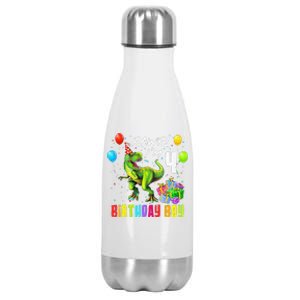 Rawr I'm 4 4th Birthday T Rex Dinosaur Party Gift Party Stainless Steel Insulated Water Bottle