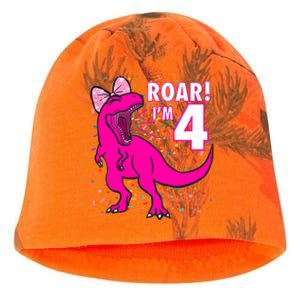 Roar i'm 4 (four year old dinosaur birthday) 4th Dino Theme Kati - Camo Knit Beanie