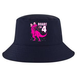 Roar i'm 4 (four year old dinosaur birthday) 4th Dino Theme Cool Comfort Performance Bucket Hat