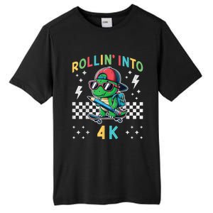 Rollin Into 4k Dinosaur First Day Of Pre K 4 Im Ready For 4k Tall Fusion ChromaSoft Performance T-Shirt