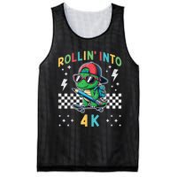 Rollin Into 4k Dinosaur First Day Of Pre K 4 Im Ready For 4k Mesh Reversible Basketball Jersey Tank