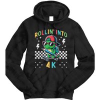 Rollin Into 4k Dinosaur First Day Of Pre K 4 Im Ready For 4k Tie Dye Hoodie