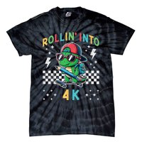 Rollin Into 4k Dinosaur First Day Of Pre K 4 Im Ready For 4k Tie-Dye T-Shirt