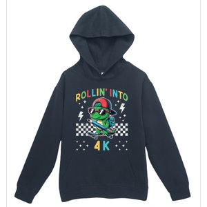 Rollin Into 4k Dinosaur First Day Of Pre K 4 Im Ready For 4k Urban Pullover Hoodie