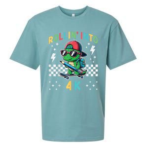 Rollin Into 4k Dinosaur First Day Of Pre K 4 Im Ready For 4k Sueded Cloud Jersey T-Shirt