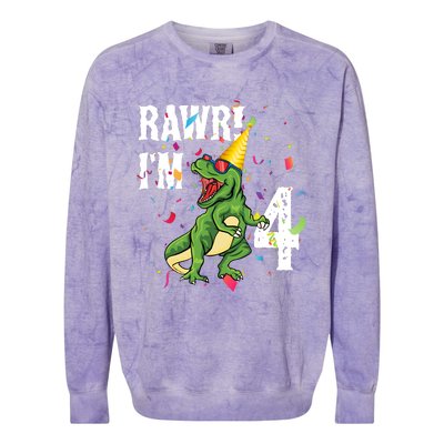 RAWR I’M 4 Colorblast Crewneck Sweatshirt