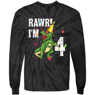 RAWR I’M 4 Tie-Dye Long Sleeve Shirt