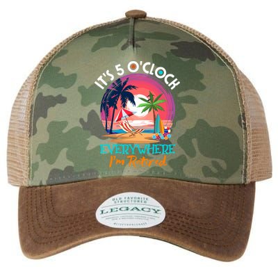Retirement ItS 5 OClock Everywhere IM Retired Legacy Tie Dye Trucker Hat