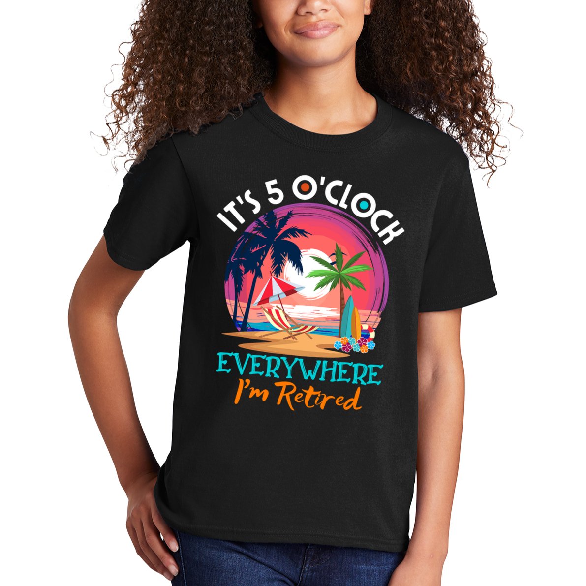 Retirement ItS 5 OClock Everywhere IM Retired Kids T-Shirt