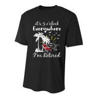 Retirement It's 5 O'Clock Everywhere I'm Retired Summer Youth Performance Sprint T-Shirt