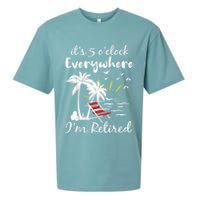 Retirement It's 5 O'Clock Everywhere I'm Retired Summer Sueded Cloud Jersey T-Shirt