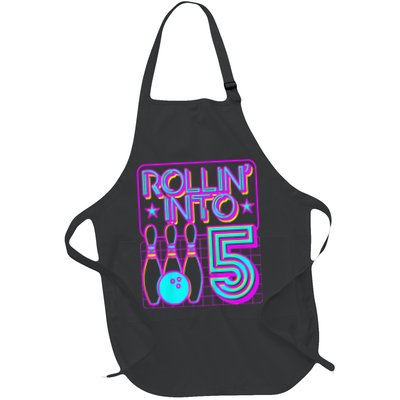 Rollin Into 5 Bowling Bowler 5th Birthday Party Apron
